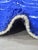 Mid-Century Modern Royal Blue Zigzag Wool Rug - 9.9 X 8 Ft For Sale - Image 3 of 6