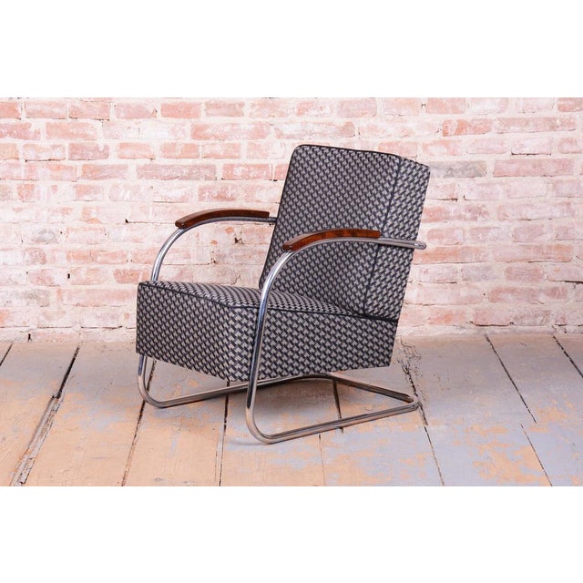 Bauhaus Armchairs in Beech and Chrome from Mücke Melder, Czech, 1930s, Set of 2 For Sale - Image 9 of 17