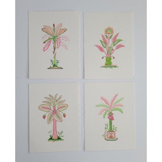 Palm Trees Modern Botanicals Paintings on Paper by Cynthia Geyer For Sale