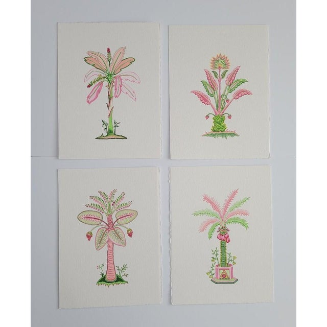 Palm Trees Modern Botanicals Paintings on Paper by Cynthia Geyer For Sale