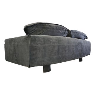 Velvet Sofa from Saporiti Italia, 1980s For Sale