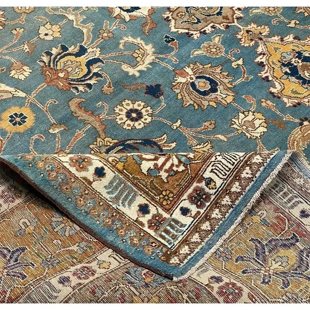 Traditional 1950s Vintage Persian Tabriz Area Rug 9’3″ X 12’7″ For Sale - Image 3 of 9