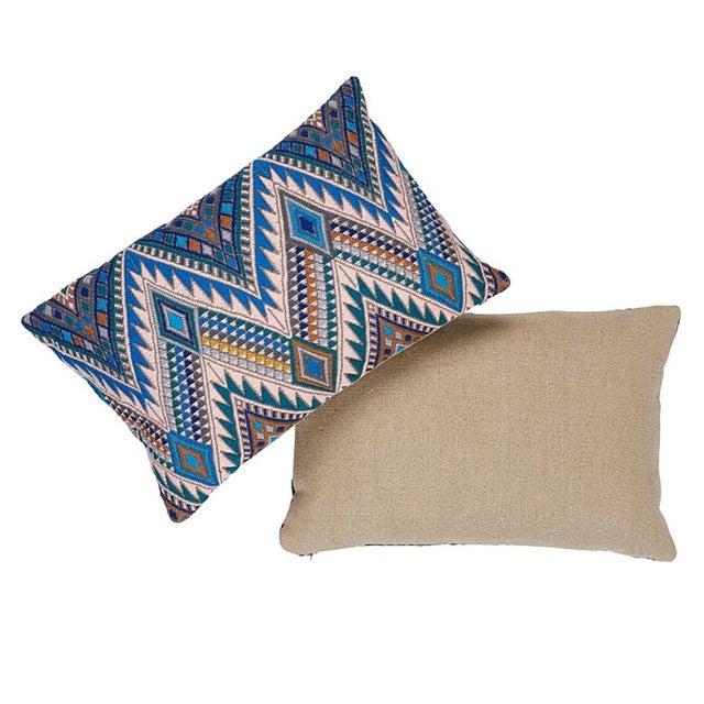This pillow features Coyolate Fabric with a knife-edge finish. This extraordinary 39”-long brocade panel is hand-woven and...