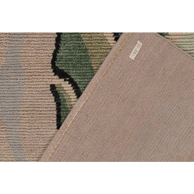 Rug & Kilim’s Scandinavian style rug in Beige, Multicolor Floral pattern by Rug & Kilim - 12x15 For Sale In New York - Image 6 of 6