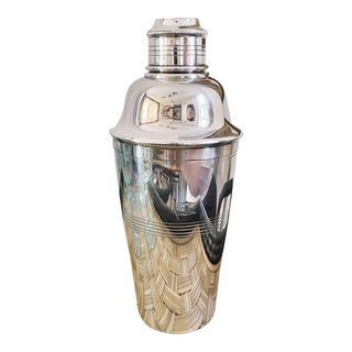 1938 Silver Plated Cocktail Shaker From an Anchor Line Steamship For Sale