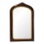 Antique Victorian Gothic Revival Arched Wall Mirror With Wood Rosette Detail For Sale