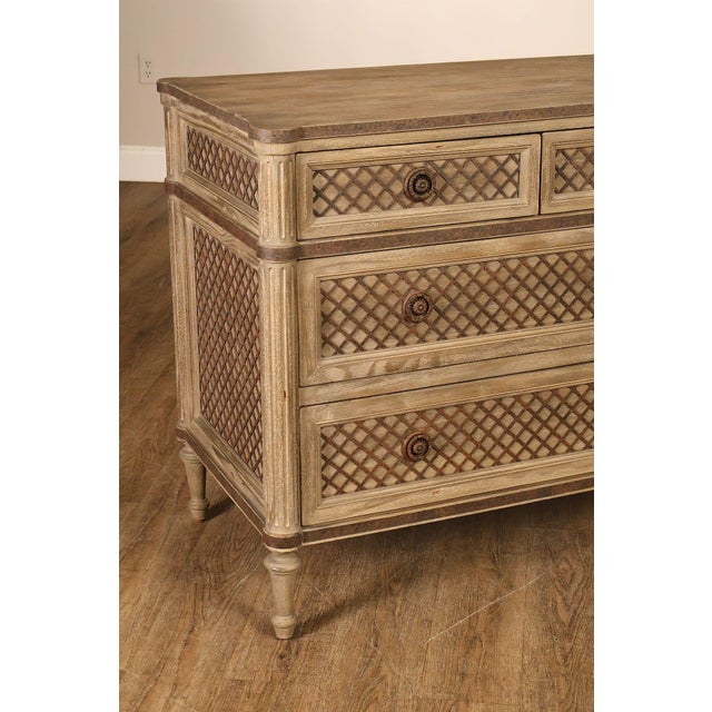 Restoration Hardware Treillage Collection Louis XVI Style Latticework Double Dresser For Sale - Image 16 of 18