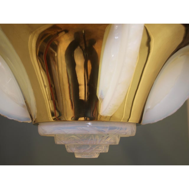 Art Deco Pendant Lamp in the style of Jean Perzel, 1930s For Sale - Image 11 of 13