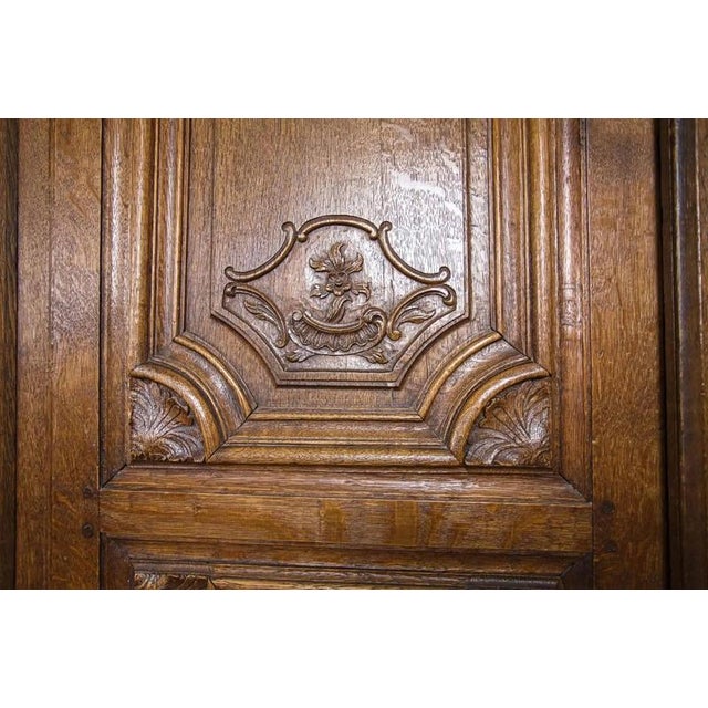 19th Century Castle Oak Cabinet For Sale - Image 9 of 16