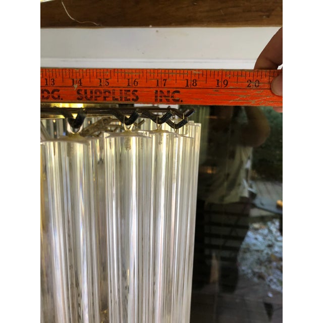 Vintage Spiral Murano Italian Glass Chandelier by Quattro Venini For Sale - Image 9 of 11