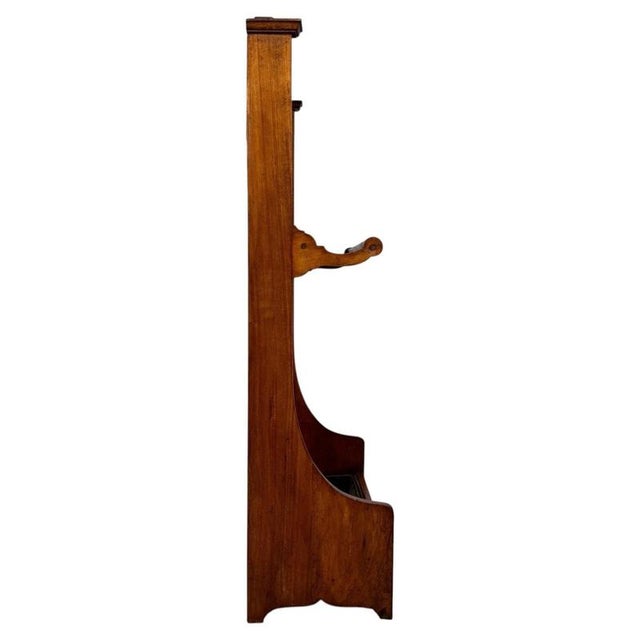 Antique Early 20th Century English Edwardian Walnut Hall Stand For Sale - Image 5 of 10