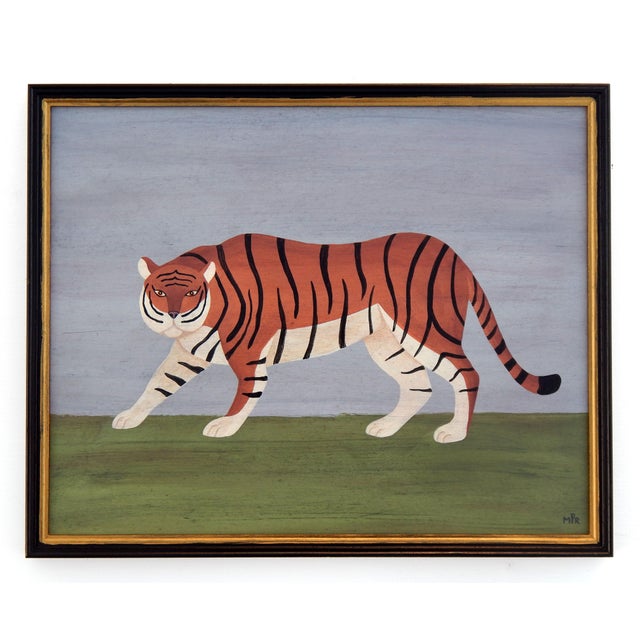 Matt Rix, Bengal Tiger Facing Left, 2000s, Oil on Board For Sale - Image 13 of 13