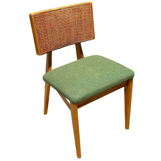 Set of six mid-century model 4663 walnut dining chairs by George Nelson for Herman Miller. Designed in 1946 for Nelson’s...