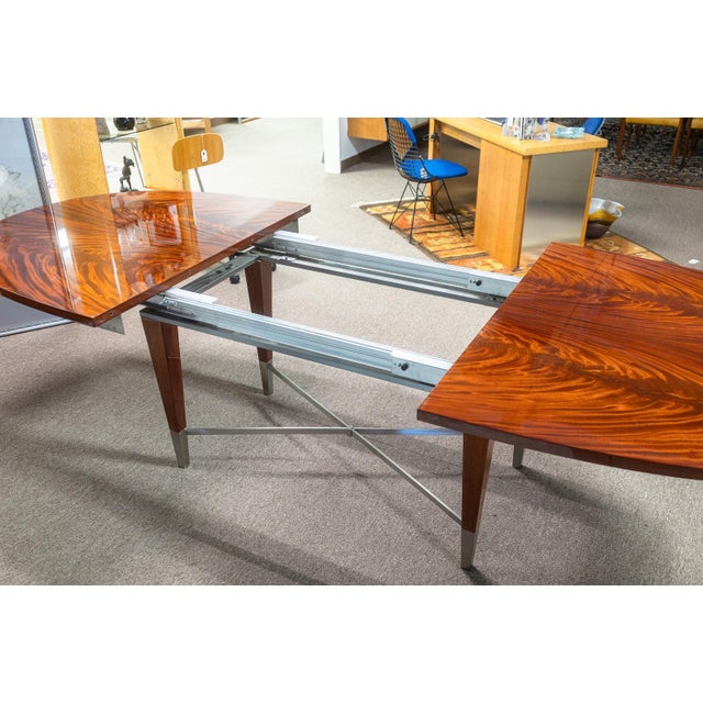 Late 20th Century Vintage Greg Sheres Italian Mahogany Verite Collection Dining Table With Leaves For Sale - Image 5 of 8
