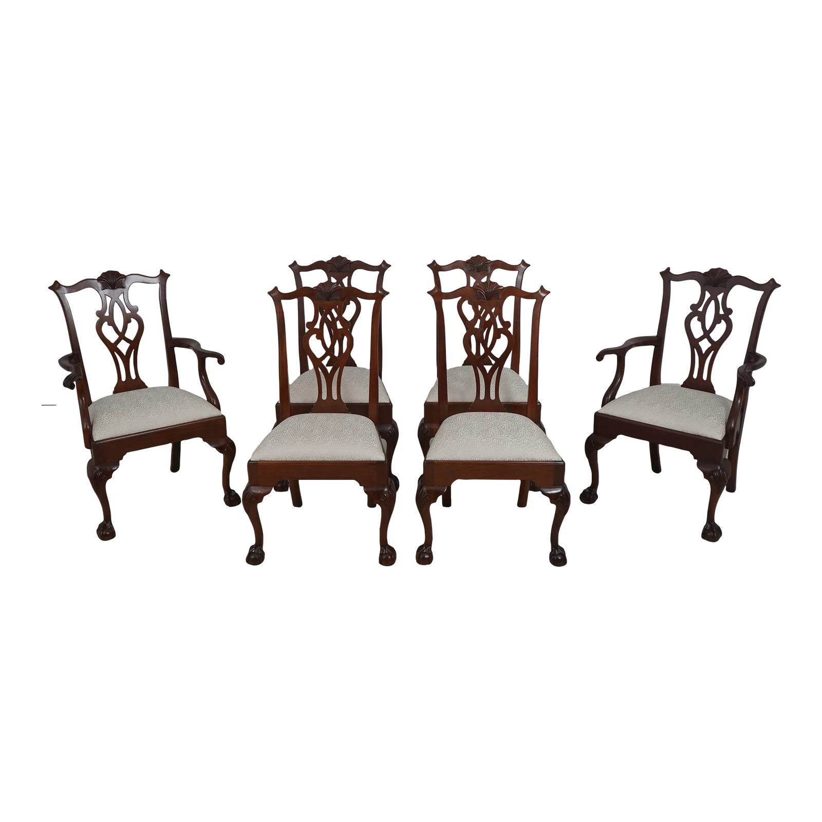 Set of 8 Stickley Mahogany Ball & Claw Dining Room Chairs Chairish