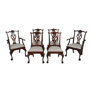 Set of 8 Stickley Mahogany Ball & Claw Dining Room Chairs