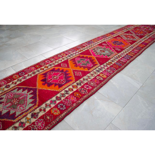 1970s Hand Knotted Kurdish Runner For Sale - Image 12 of 16