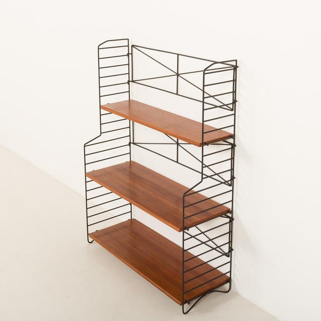 Mid-Century Modern Scandinavian String Free Standing Shelving Unit by Kajsa & Nils Nisse Strinning, Sweden, 1960s For Sale - Image 6 of 10