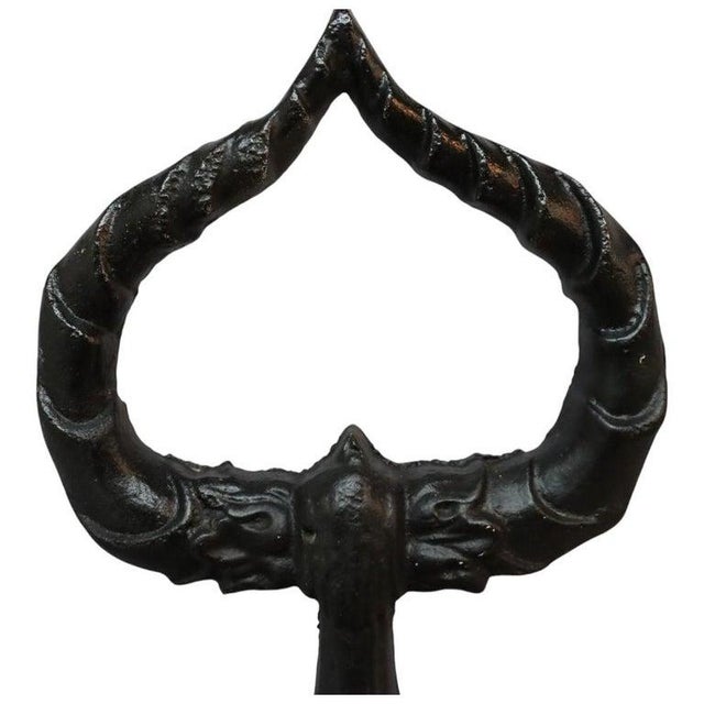 British Embossed Figural & Floral Cast Iron Umbrella Stand, Signed, C1880 For Sale - Image 6 of 11