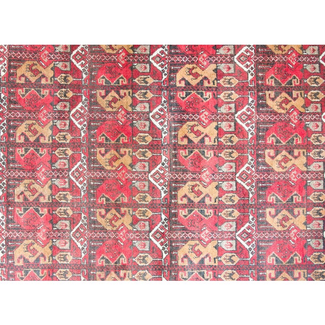 Vintage Afghani Bashir Rug For Sale - Image 13 of 16