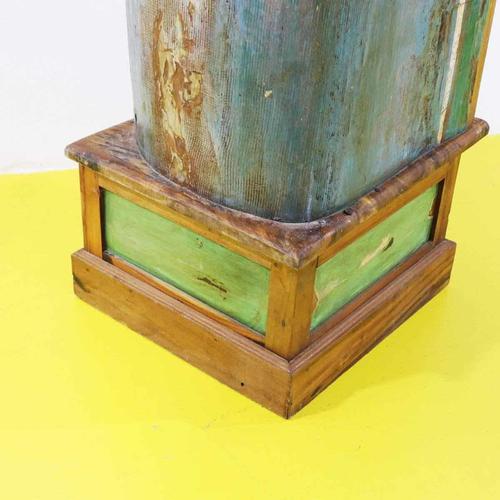 Wooden Bookcase with Glass Door and Painted Boat Section For Sale - Image 16 of 18
