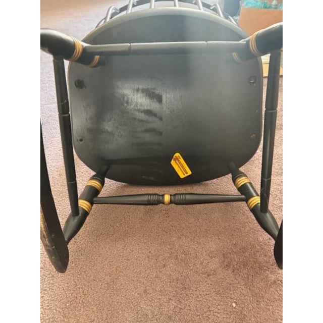 Vintage Mid Century Nichols and Stone Hitchcock Style Boston Rocker Chair For Sale In Portland, ME - Image 6 of 7