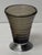 Art Deco Art Deco Vases of Ribbed Smoked Glass and Chrome - From France (Two Available) For Sale - Image 3 of 15