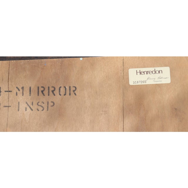 Brown Pair of Vintage Campaign Henredon Wall Mirrors / Dresser Mirror For Sale - Image 8 of 8
