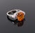 Metal Late 20th Century 4.49ct Gia Vivid Orange Sapphire & 0.51ct Diamond Platinum Ring Size 6.5 8.1gr For Sale - Image 7 of 12
