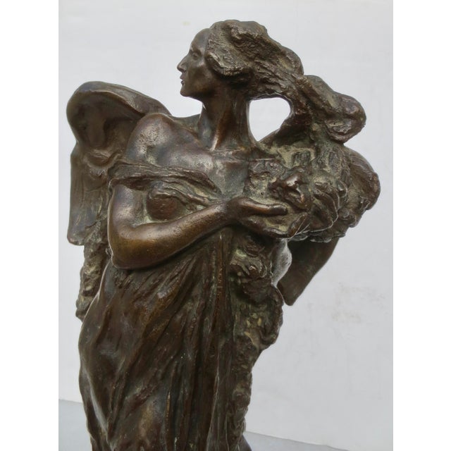 Italian Bronze Allegorical Figure by A. Stagliano Circa 1920 For Sale - Image 14 of 16