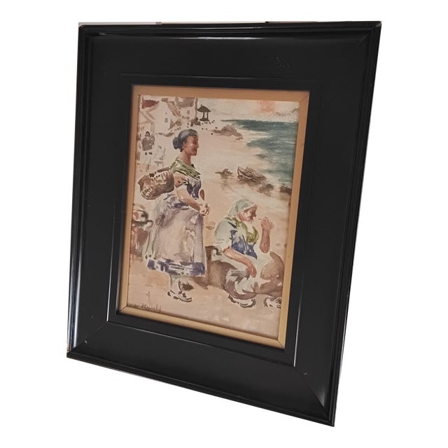 James Watterson Herald, Fishwives, 1890s, Watercolor For Sale