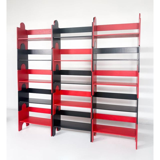 Wood Mid-Century Modern Stackable Wall Unit, Budapest, 1960s For Sale - Image 7 of 13