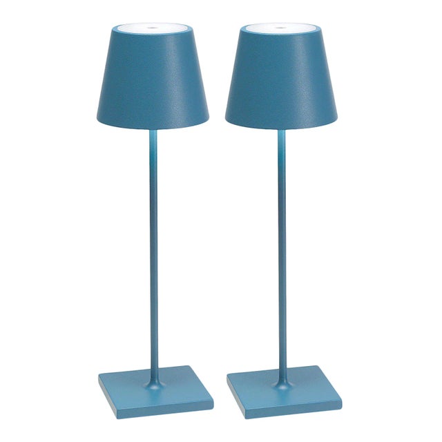 Modern Zafferano Poldina Pro Rechargeable Lamp in Blue - a Pair For Sale - Image 3 of 3