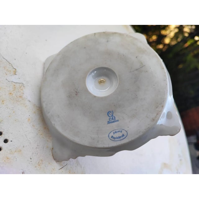 Dresden Porcelain Floral & Gold Cigarette Holder by Carl Thieme Richer Pattern, dimensions: height 9 cm, width 16.5 cm,...