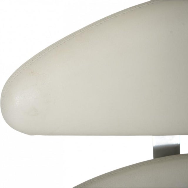 Animal Skin Corona Chair in White Leather by Erik Jørgensen, 2000s For Sale - Image 7 of 15