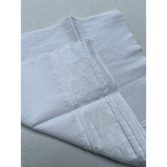 Antique Greek Key Cotton Hand Towel For Sale - Image 4 of 5