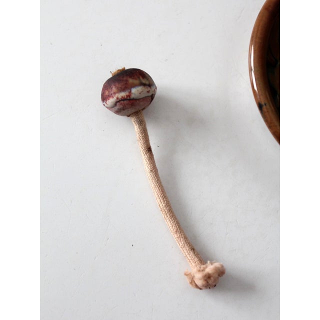 Vintage Handmade Studio Pottery Oil Lamp For Sale - Image 9 of 13