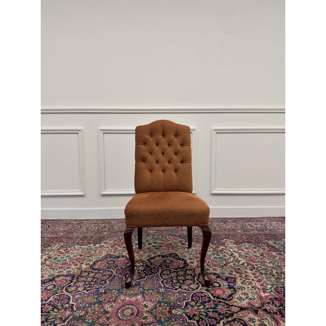 Wood English Chesterfield President Chairs, Set of 6 For Sale - Image 7 of 18