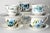 Mid 20th Century Blue Rose Cups & Saucers, Set of 6 For Sale - Image 9 of 9