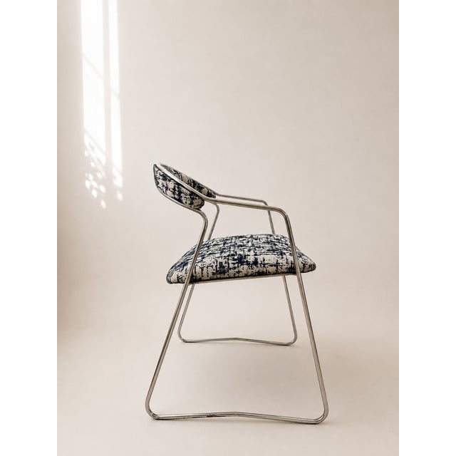 Vintage Space Age Chairs in Chrome, 1980s, Set of 2, in Very Good conditions. Designed 1980 to 1989