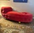 1990s Striking Scroll-End Red Velvet Chaise For Sale In New York - Image 6 of 9
