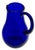 Art Deco Stunning Vintage Retro Art Deco Deep Cobalt Blue Hand Blown Art Glass Pitcher - Circa Mid 20th Century For Sale - Image 3 of 18