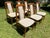 Vintage 1970s Benny Linden Teak Dining Chairs. Set of 6. In good condition. Some wear on the fabric and wood consistent...