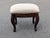 Late 20th Century Late 20th Century French Provincial Style Solid Mahogany Wood Footstool For Sale - Image 5 of 5