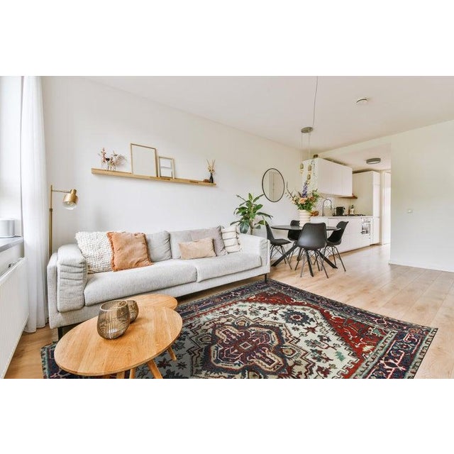 Contemporary 9x12 Ivory Hand-Knotted Wool Layered Medallion Classic Traditional Carpet Rug For Sale - Image 3 of 3