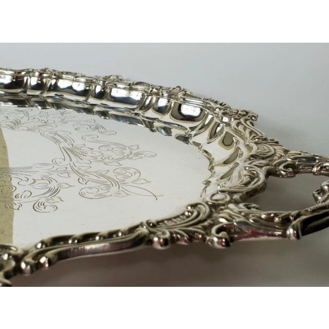 Rococo Spanish Rococo Silver Serving Tray, 1950s For Sale - Image 3 of 8