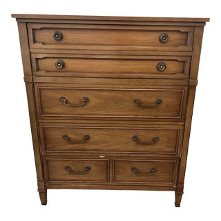 1960’s Mid Century Drexel Triune Highboy Dresser 505-410-2 For Sale