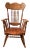 1980s Solid Oak Rocking Chair For Sale