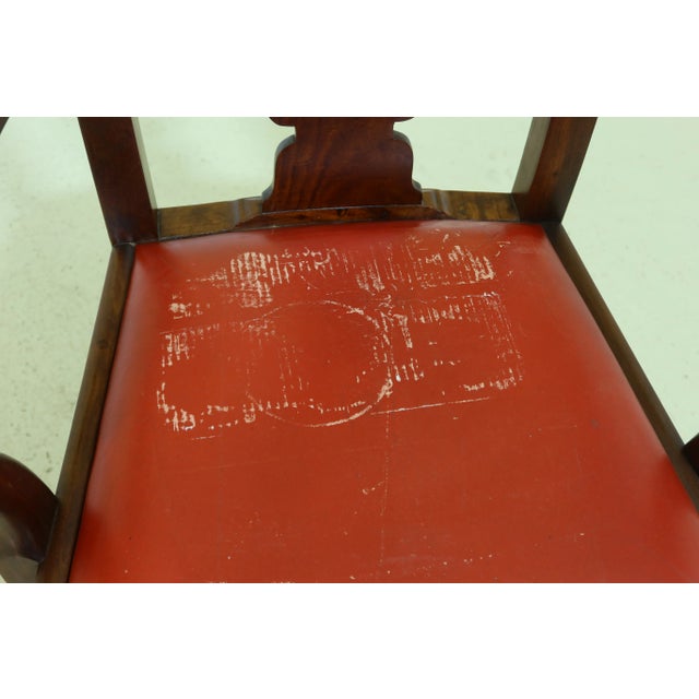 Set of 8 Solid Walnut Bench Made English Style Dining Chairs For Sale - Image 12 of 13