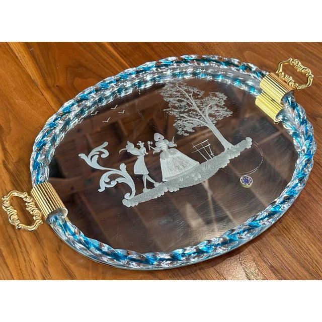 1940s Vintage Italian Murano Tray by Venini 1940 For Sale - Image 5 of 8
